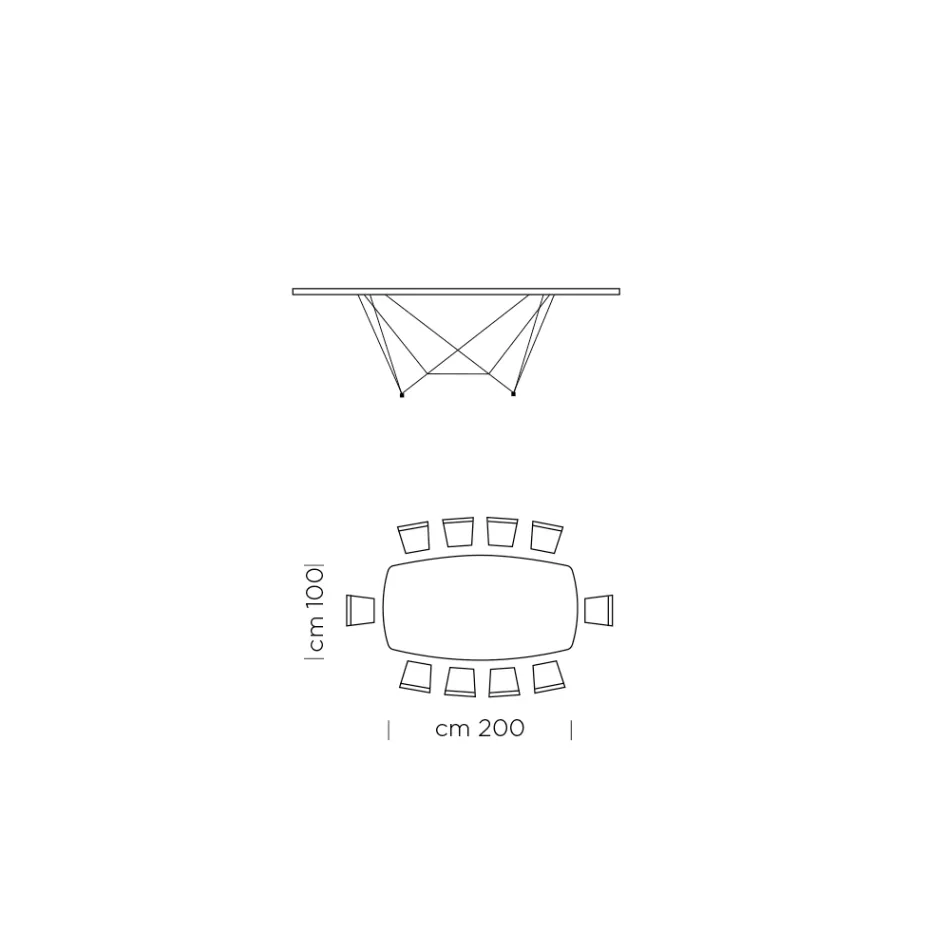 Ceramic Barrel Dining Table Made in Italy - Ezzellino Viadurini