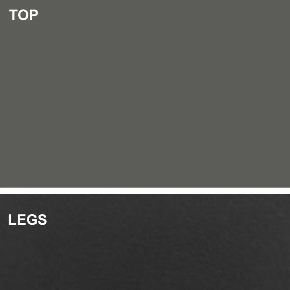 Luxury Made in Italy Barrel-Shaped Dining Table in Fenix and Steel - Settimmio Viadurini