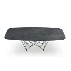 Barrel-shaped Dining Table in Hypermarble Made in Italy - Ezzellino Viadurini