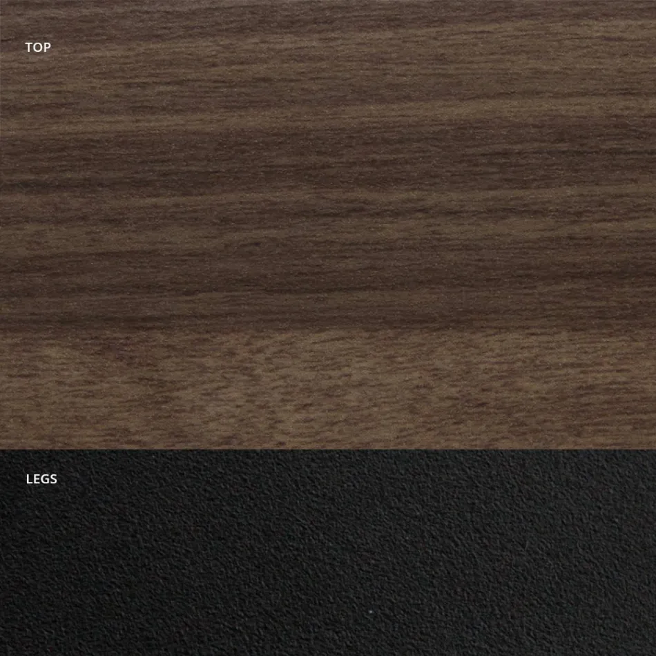 Barrel-shaped Dining Table in Wood Effect Laminate Made in Italy - Cave Viadurini