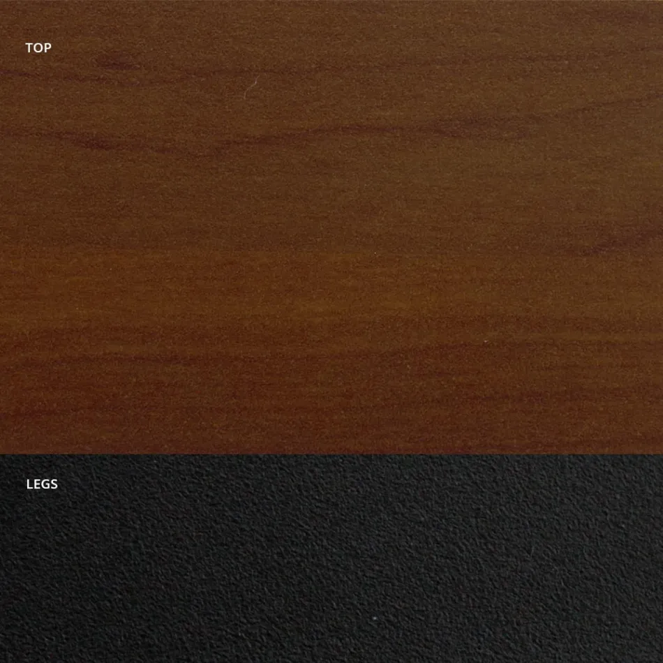 Barrel-shaped Dining Table in Wood Effect Laminate Made in Italy - Cave Viadurini