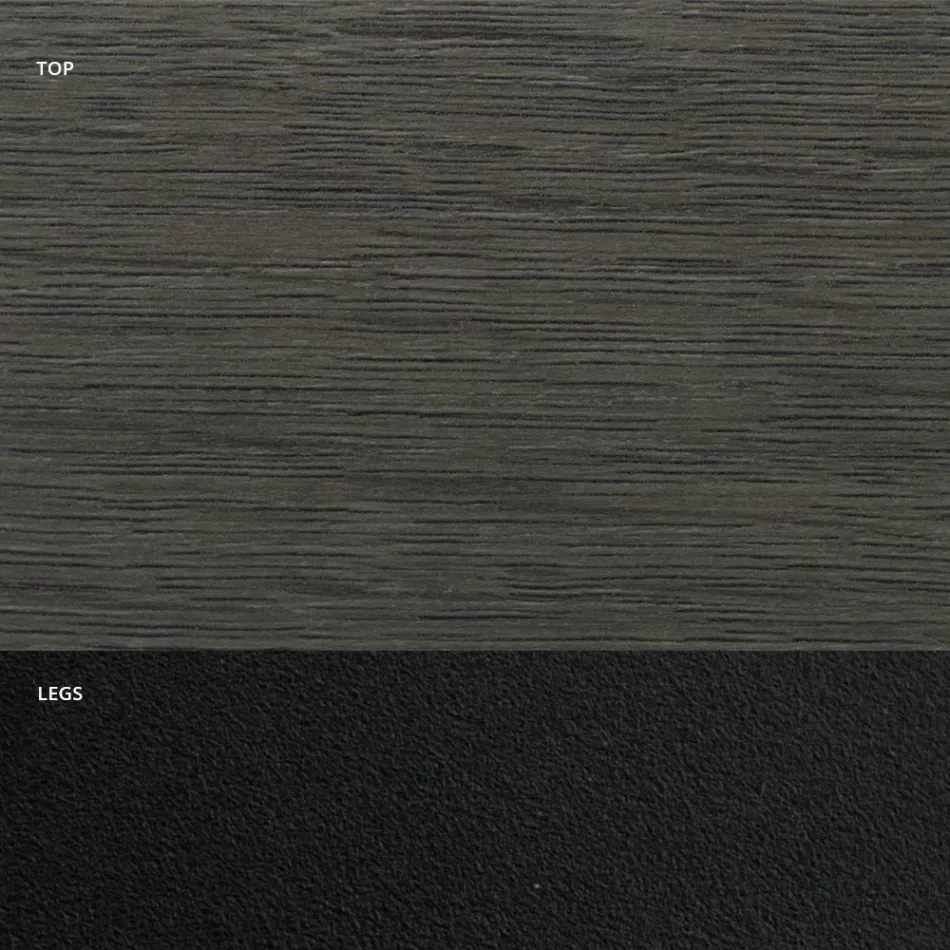 Barrel-shaped Dining Table in Wood Effect Laminate Made in Italy - Cave Viadurini