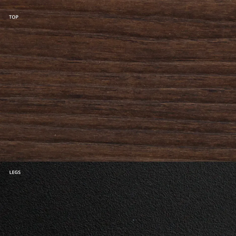 Barrel-shaped Dining Table in Wood Effect Laminate Made in Italy - Cave Viadurini