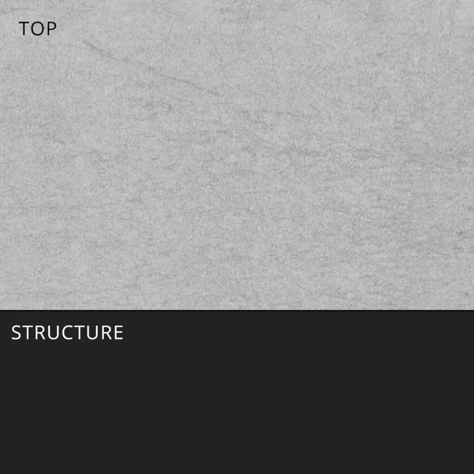 Extendable Outdoor Dining Table 318 cm in Aluminum and Stoneware - Filomena Viadurini