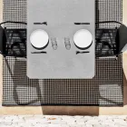 Extendable Outdoor Dining Table 318 cm in Aluminum and Stoneware - Filomena Viadurini