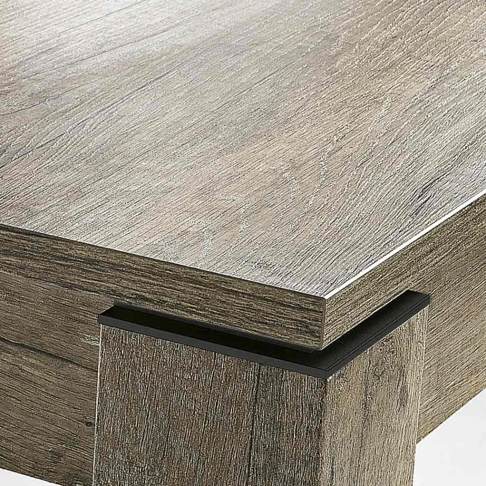 Dining Table Extendable to 200 cm in Melamine Made in Italy - Denis Viadurini