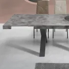 Dining Table Extendable to 260 cm Modern Concrete Effect - Lenova Viadurini