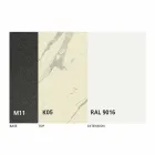 Extendable Dining Table to 298 cm in Metal and Ceramic Top - Anaconda Viadurini