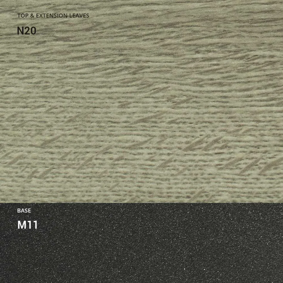 Extendable Dining Table to 298 cm in Melamine Made in Italy - Fedemo Viadurini