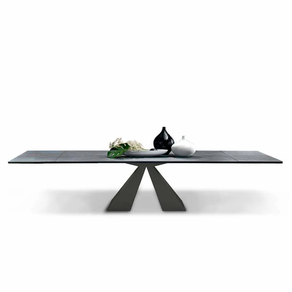 Extendable Dining Table to 300 cm in HPL Laminate Made in Italy - Dalmatian Viadurini