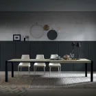 Metal Dining Table Extendable to 310 cm Made in Italy - Euclide Viadurini