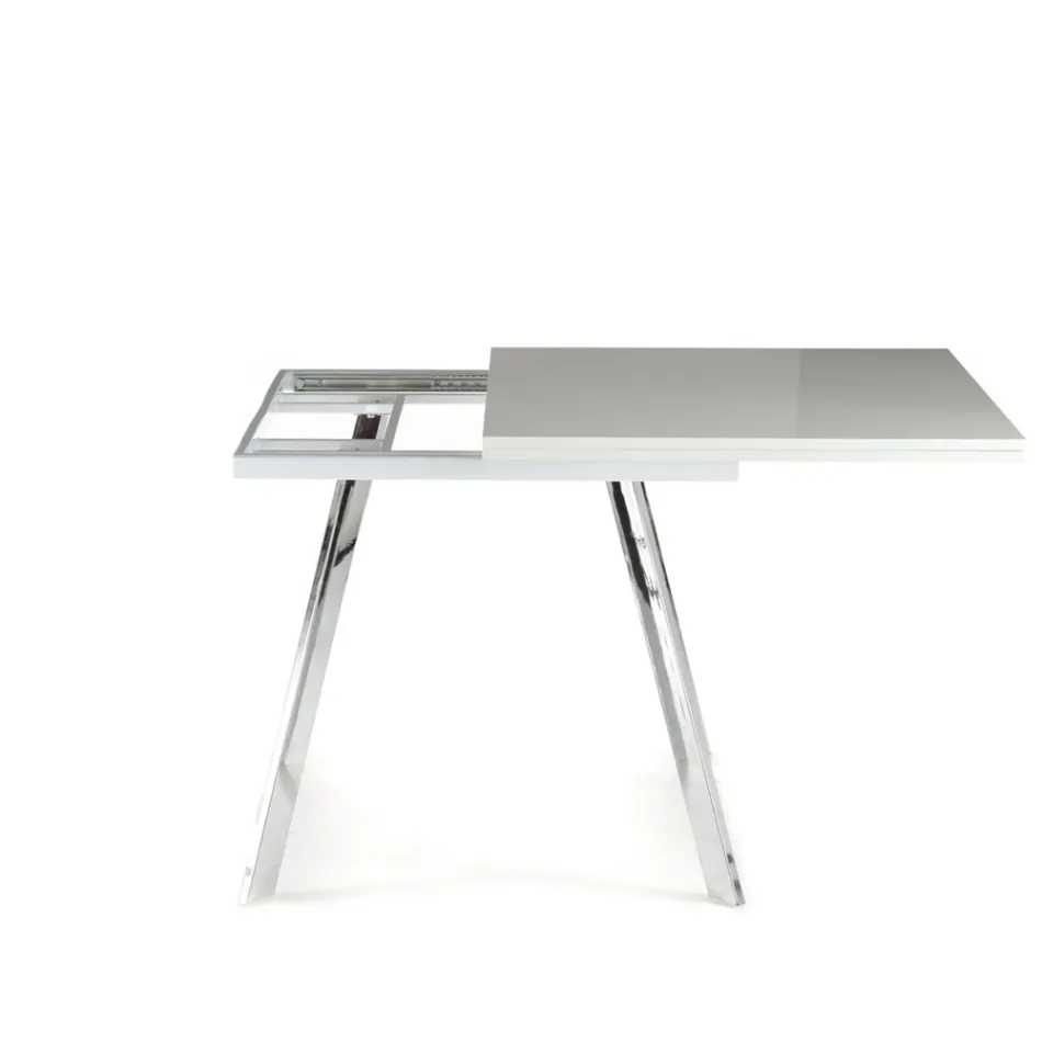 Extendable Folding Dining Table in MDF and Metal - Arsenic Viadurini