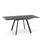 Extendable Folding Dining Table in MDF and Metal - Arsenic Viadurini