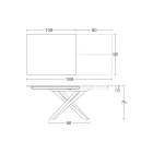 Extendable Dining Table with Metal Frame Made in Italy - Elastic Viadurini