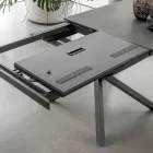 Extendable Dining Table with Metal Frame Made in Italy - Elastic Viadurini