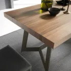 Extendable Dining Table Up to 160 cm in Wood Made in Italy - Eugenia Viadurini