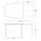 Extendable Dining Table Up to 170 cm in Ceramic Made in Italy - Tremiti Viadurini