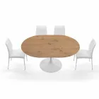 Extendable Dining Table up to 170 cm in Wood Made in Italy - Dollars Viadurini
