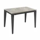 Extendable Dining Table Up to 170 cm in Modern Metal and Ceramic - Syrta Viadurini