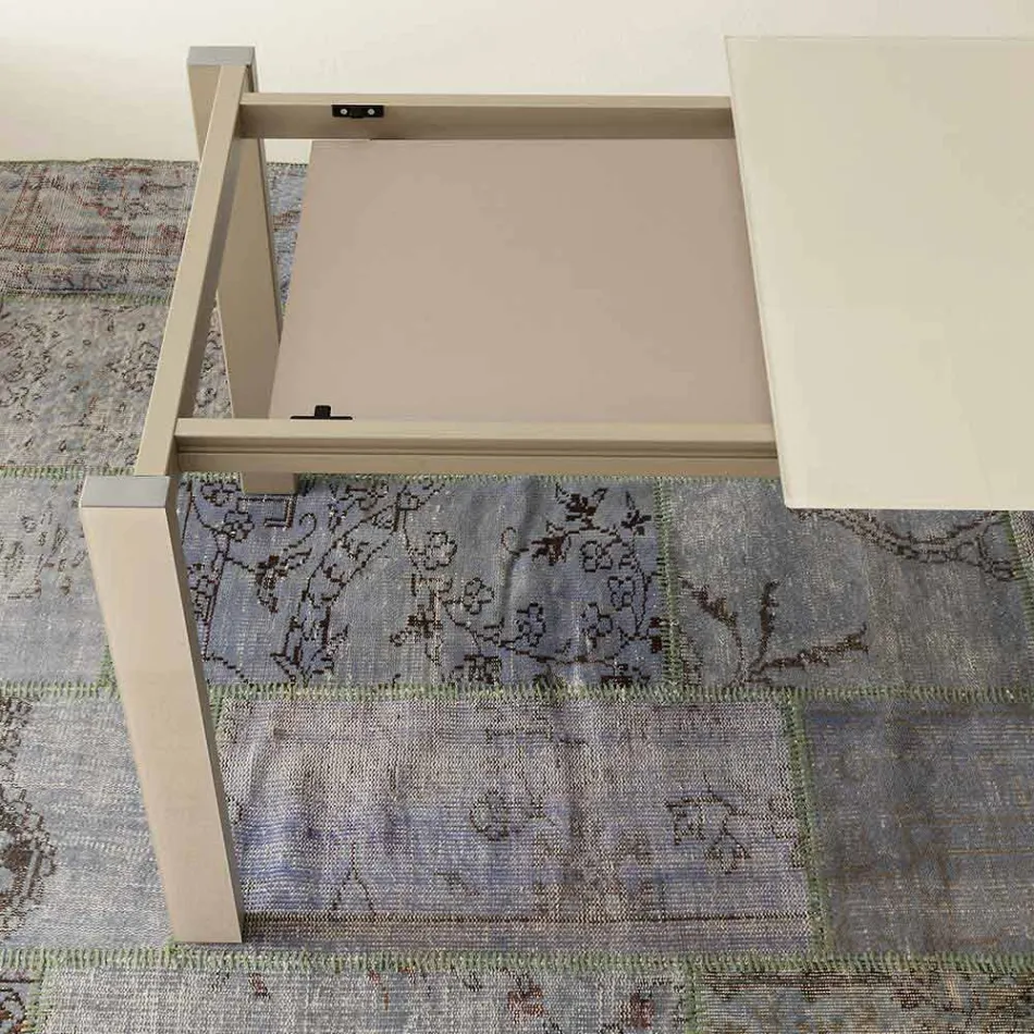 Extendable Dining Table Up to 204 cm in Made in Italy Crystal - Palladio Viadurini