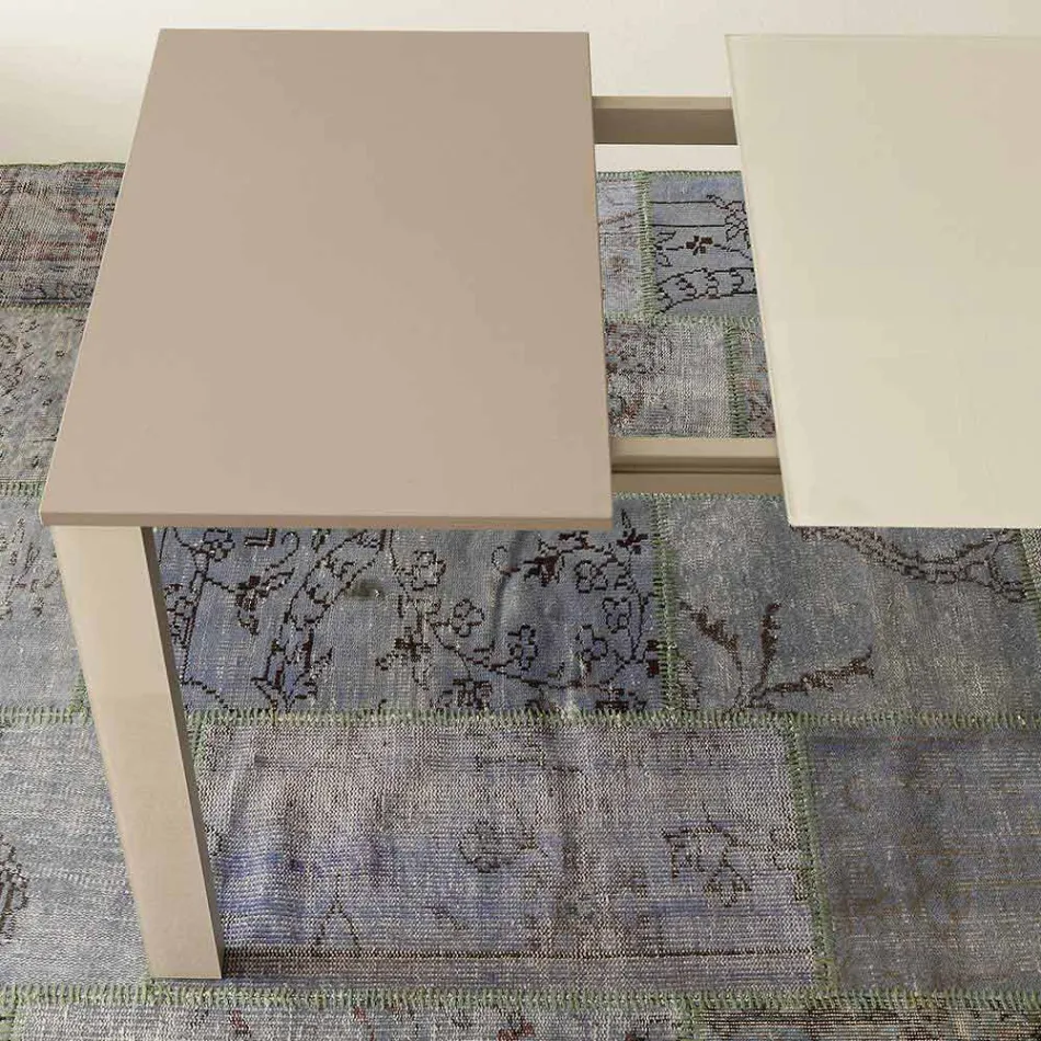 Extendable Dining Table Up to 204 cm in Made in Italy Crystal - Palladio Viadurini