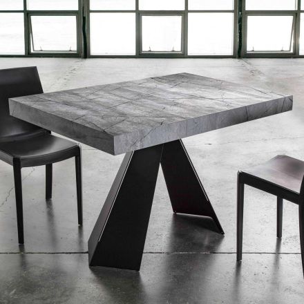 Extendable Dining Table Up to 220 cm with Melamine Top - Amiro Viadurini