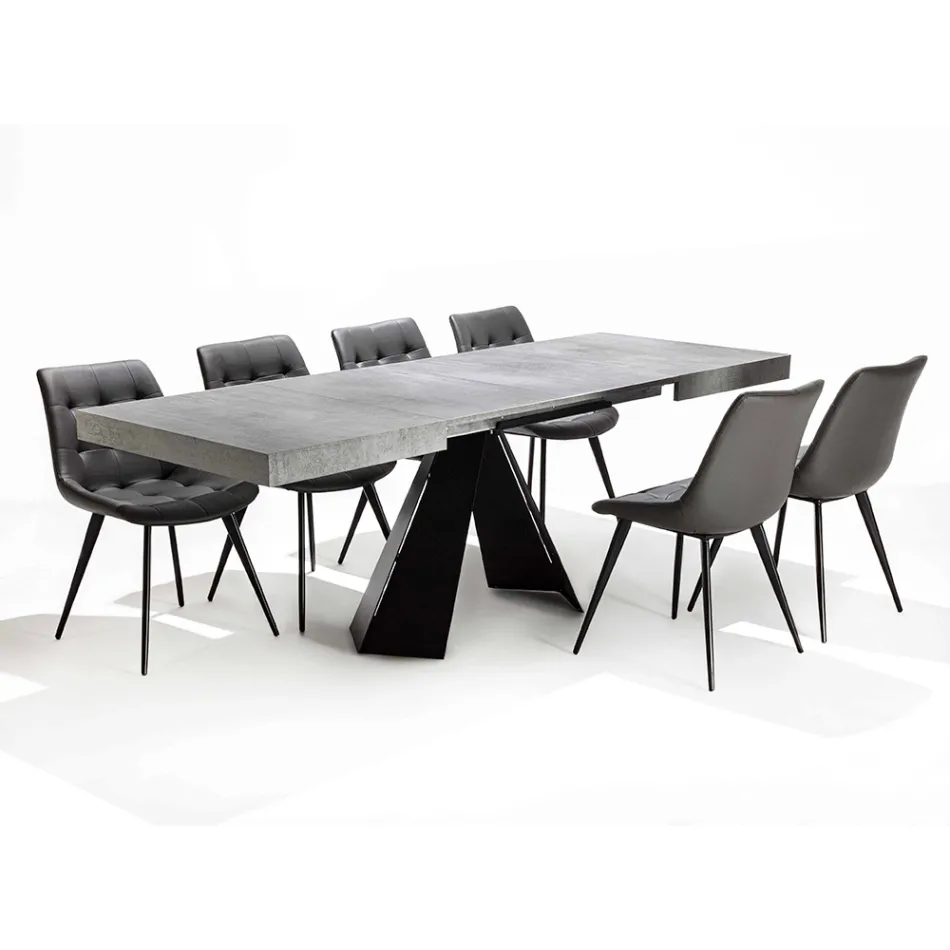 Extendable Dining Table Up to 220 cm with Melamine Top - Amiro Viadurini