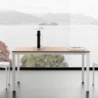 Extendable Dining Table Up to 230 cm in Melamine Made in Italy - Platinum Viadurini