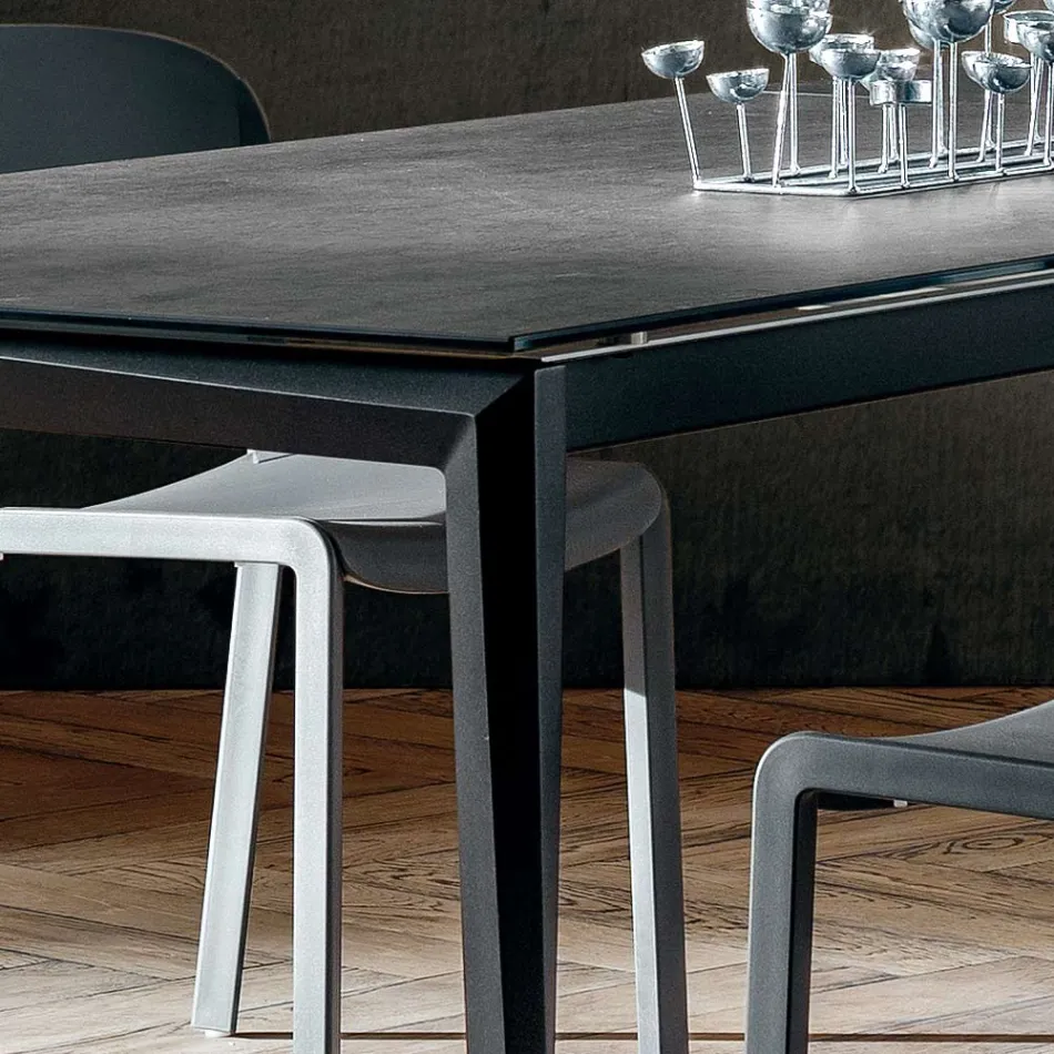 Extendable Dining Table up to 240 cm in Laminam Made in Italy - Fantastic Viadurini