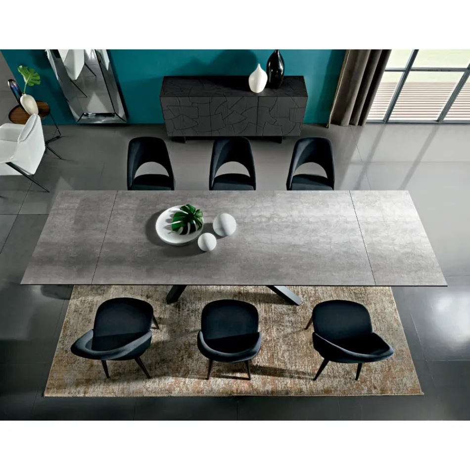 Extendable Dining Table up to 278 cm in Laminam Made in Italy - Settimmio Viadurini