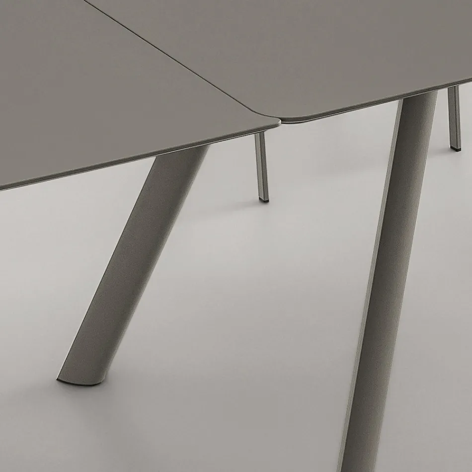 Extendable Dining Table up to 280 cm in Fenix Made in Italy - Lingotto Viadurini