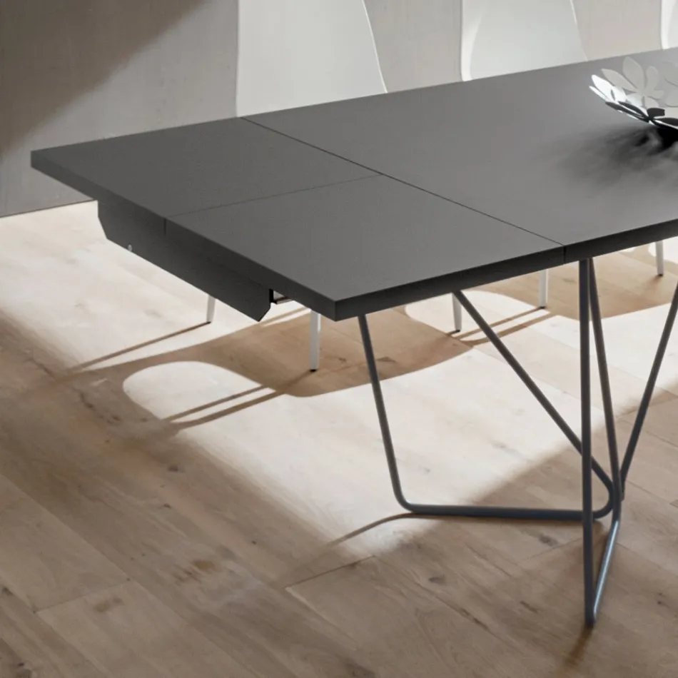 Extendable Dining Table up to 280 cm in Fenix Made in Italy - Eolo Viadurini