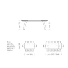 Extendable Dining Table up to 280 cm in Glass Made in Italy - Antimo Viadurini