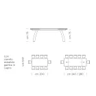 Extendable Dining Table up to 280 cm in Glass Made in Italy - Antimo Viadurini
