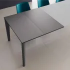 Extendable Dining Table Up to 290 cm in Made in Italy Crystal - Polonio Viadurini