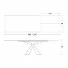 Extendable Dining Table Up to 298 cm in Ceramic Made in Italy - Anaconda Viadurini