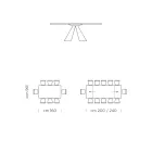 Extendable Dining Table up to 300 cm in Fenix Made in Italy - Dalmatian Viadurini