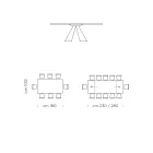 Extendable Dining Table up to 300 cm in Fenix Made in Italy - Dalmatian Viadurini