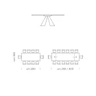 Extendable Dining Table up to 300 cm in Fenix Made in Italy - Dalmatian Viadurini