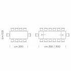 Extendable Dining Table up to 300 cm in Laminate Made in Italy - Grotta Viadurini