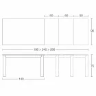 Extendable Dining Table Up to 310 cm in Ceramic Made in Italy - Pitagora Viadurini