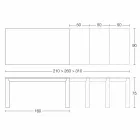 Extendable Dining Table Up to 310 cm in Ceramic Made in Italy - Pitagora Viadurini