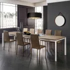 Extendable Dining Table Up to 334 cm Wood Effect Made in Italy - Maltese Viadurini