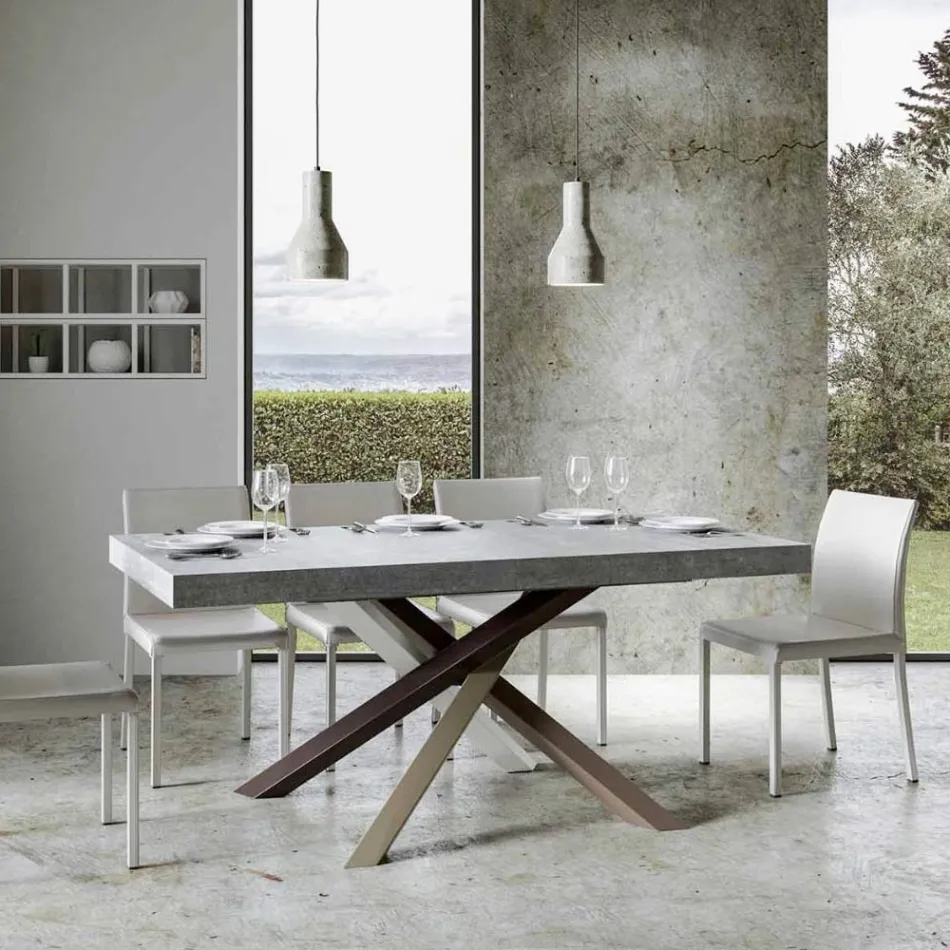 Extendable Dining Table up to 440 cm of Made in Italy Design - Rally Viadurini
