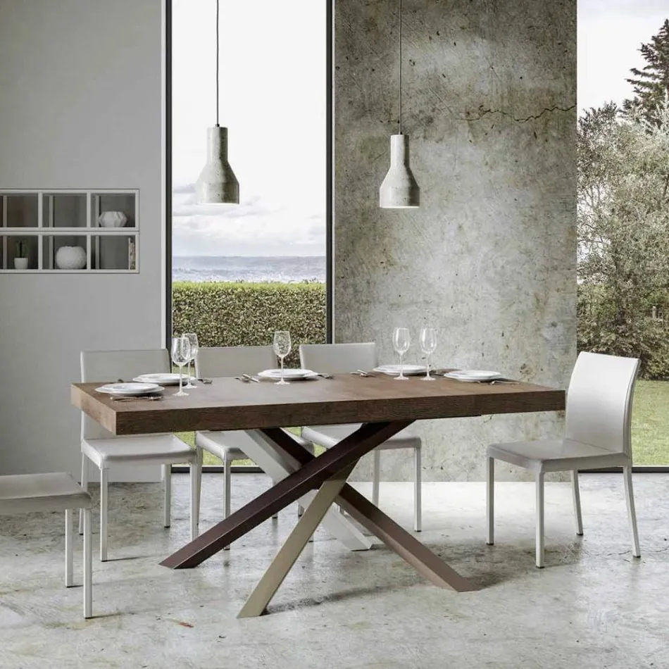 Extendable Dining Table up to 440 cm of Made in Italy Design - Rally Viadurini