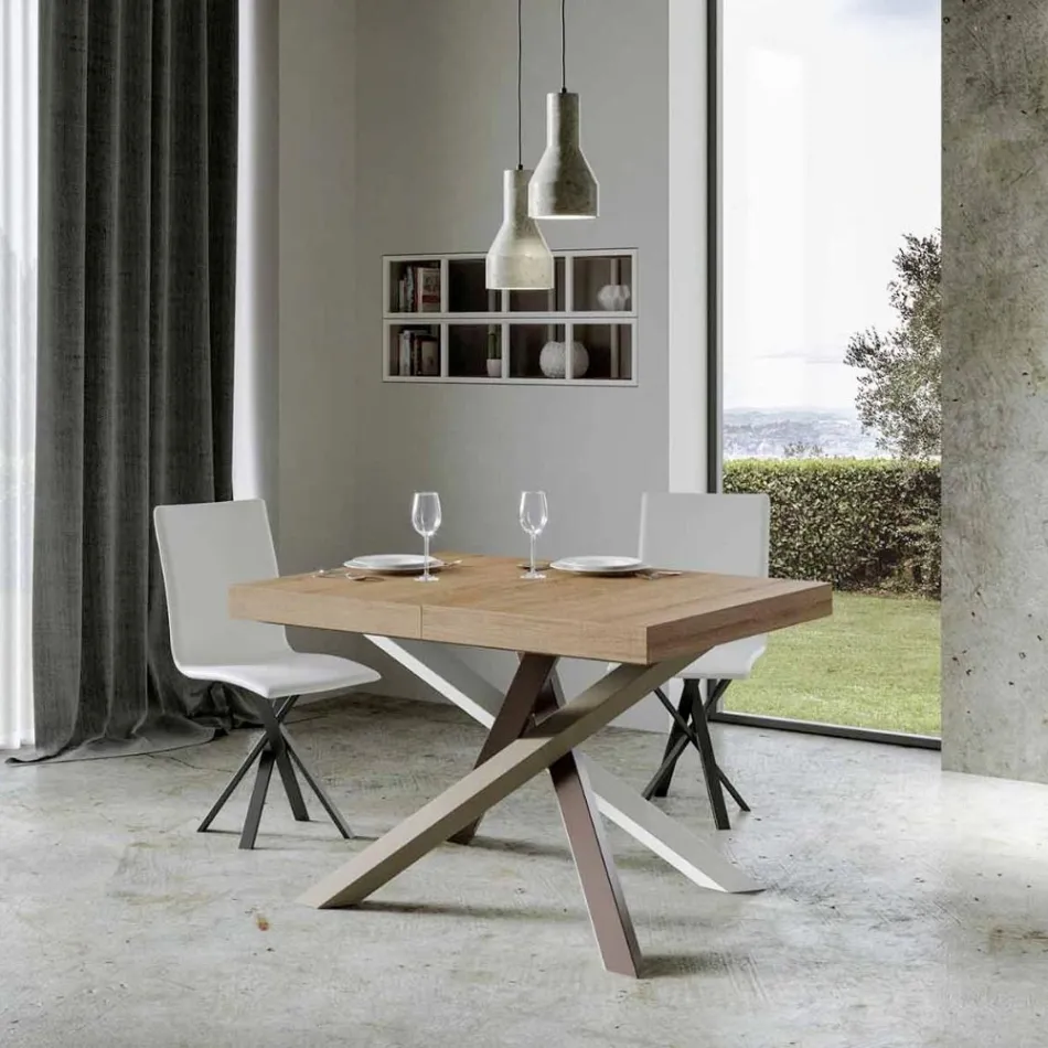 Extendable Dining Table up to 440 cm of Made in Italy Design - Rally Viadurini