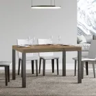 Extendable Dining Table up to 440 cm in Wood and Iron Made in Italy - Foxy Viadurini