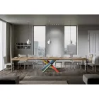 Extendable Dining Table up to 440 cm Wooden Top Made in Italy - Boan Viadurini