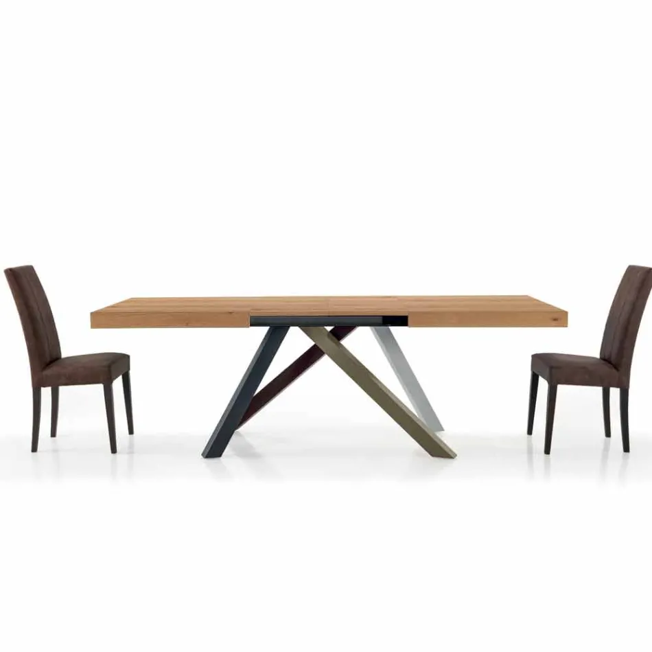 Extendable dining table up to 450 cm in laminate Made in Italy - Salentino Viadurini