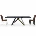 Extendable dining table up to 450 cm in laminate Made in Italy - Salentino Viadurini